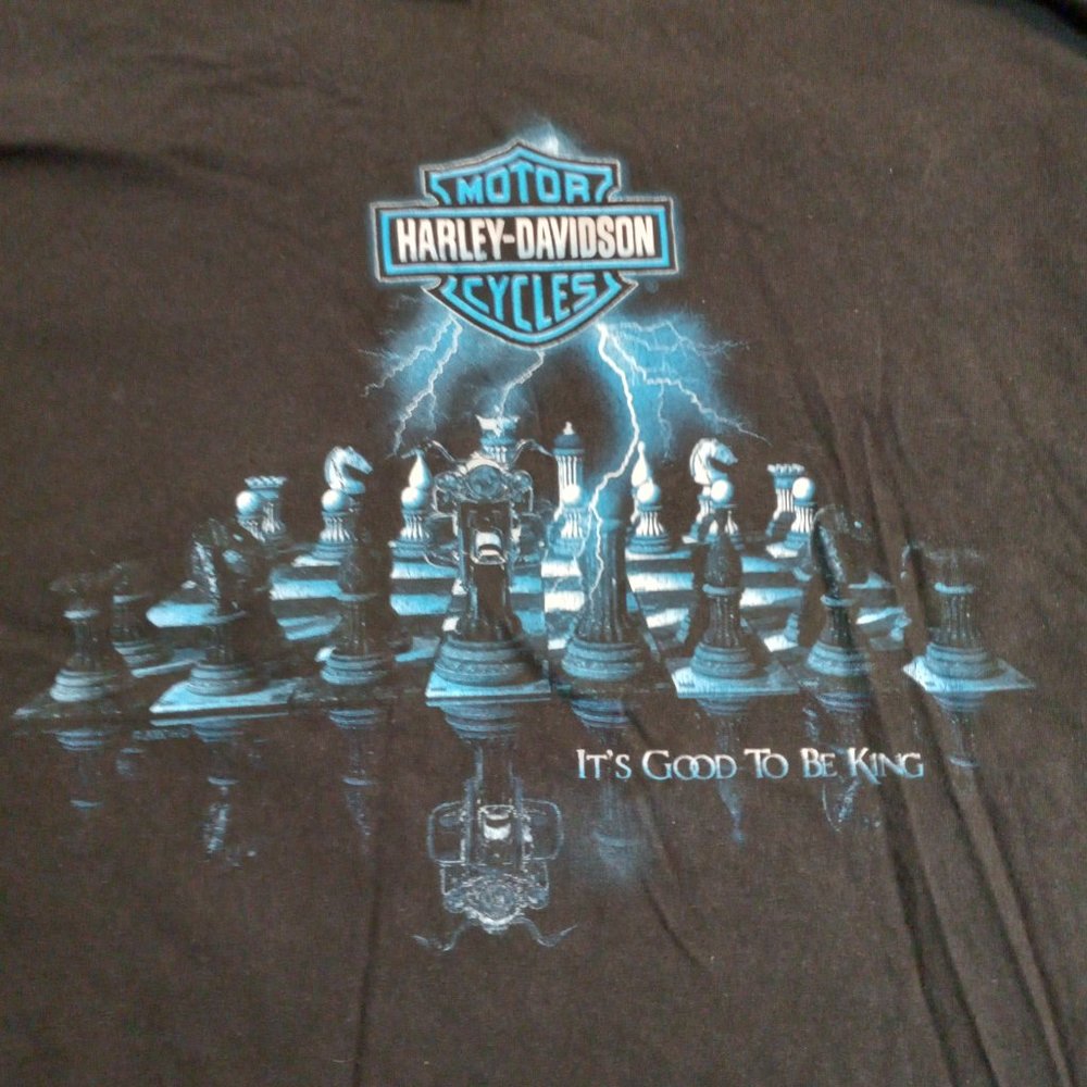 patriot harley davison its good to be king fairfax virginia mens 2xl tee shirt
